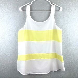 Demeanor Womens Striped Scoop Neck Sleeveless Pullover Camisole Tank Top Large